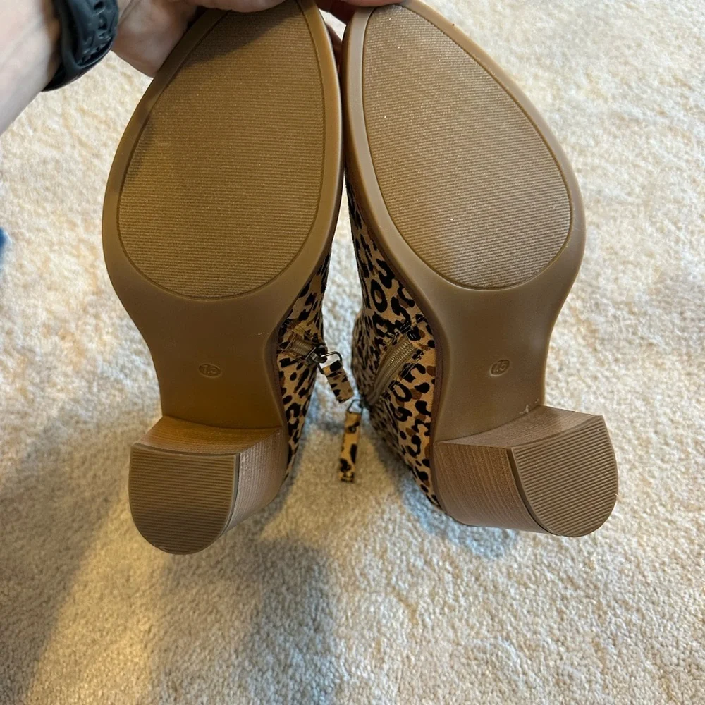 Maurice’s Tan and Black Leopard Print Boots - Picture 7 of 8